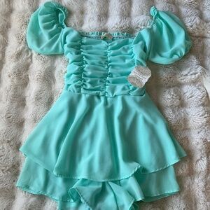 Altar’d State Light Blue Babydoll Dress